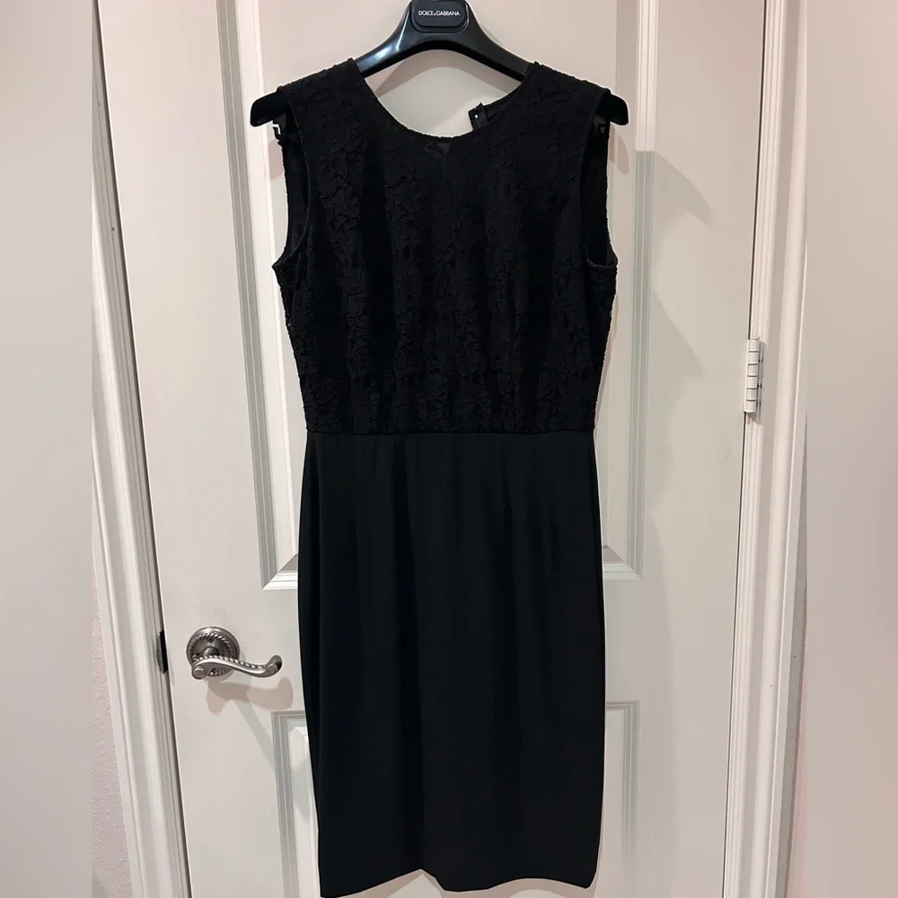 Dolce & Gabbana Black Lace Midi-Length Dress - Picture 1 of 9